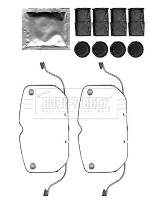 BBK1550 BORG & BECK Комплектующие, колодки дискового тормоза (фото 1)