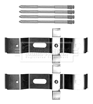 BBK1557 BORG & BECK Комплектующие, колодки дискового тормоза (фото 1)