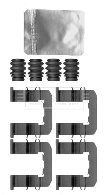 BBK1597 BORG & BECK Комплектующие, колодки дискового тормоза (фото 1)