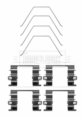 BBK1617 BORG & BECK Комплектующие, колодки дискового тормоза (фото 1)