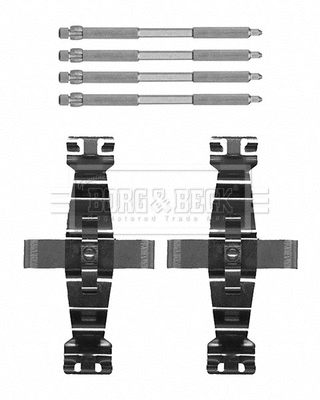 BBK1624 BORG & BECK Комплектующие, колодки дискового тормоза (фото 1)