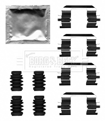 BBK1637 BORG & BECK Комплектующие, колодки дискового тормоза (фото 1)
