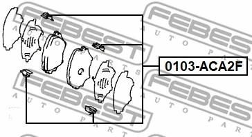 0103-ACA2F FEBEST Комплектующие, колодки дискового тормоза (фото 1)
