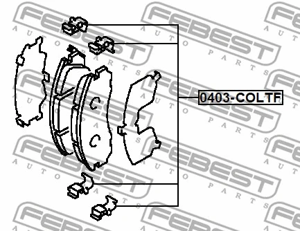 0403-COLTF FEBEST Комплектующие, колодки дискового тормоза (фото 1)