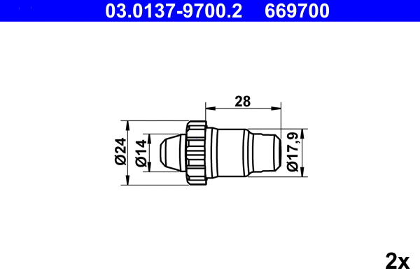03.0137-9700.2 ATE Комплектующие, стояночная тормозная система (фото 1)