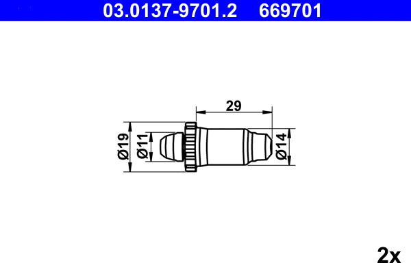 03.0137-9701.2 ATE Комплектующие, стояночная тормозная система (фото 1)
