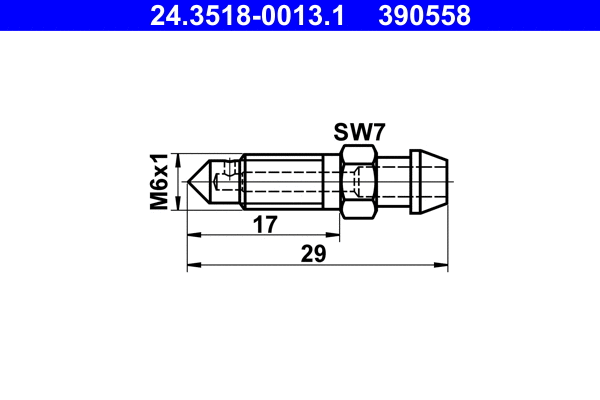 24.3518-0013.1 ATE Болт воздушного клапана / вентиль (фото 1)