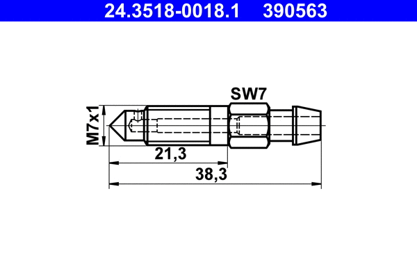 24.3518-0018.1 ATE Болт воздушного клапана / вентиль (фото 1)