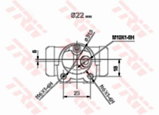 BWH112 TRW Колесный тормозной цилиндр (фото 2)
