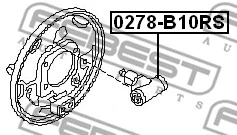 0278-B10RS FEBEST Колесный тормозной цилиндр (фото 2)