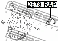 2678-RAP FEBEST Колесный тормозной цилиндр (фото 2)