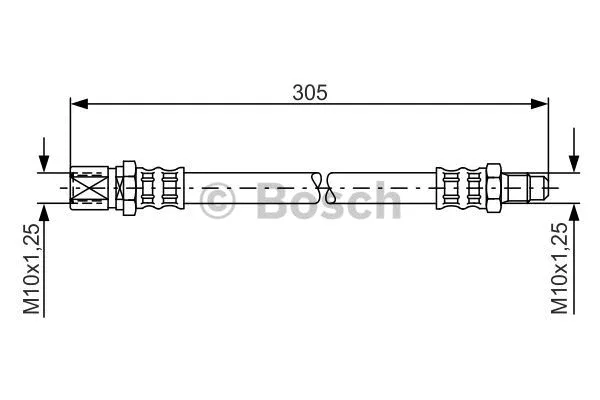 1 987 476 003 BOSCH Тормозной шланг (фото 1)