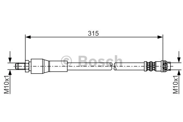 1 987 476 032 BOSCH Тормозной шланг (фото 1)