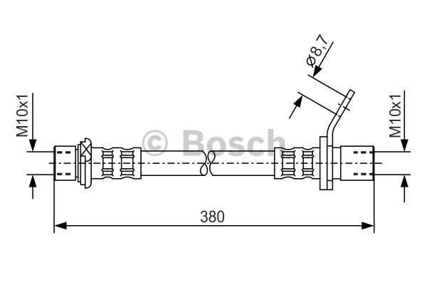 1 987 476 162 BOSCH Тормозной шланг (фото 1)