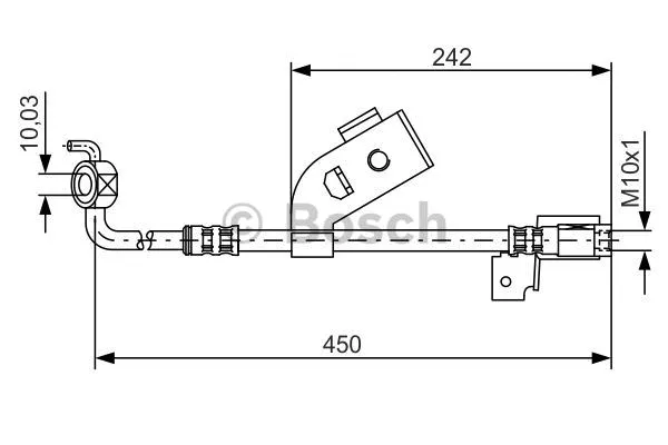 1 987 476 184 BOSCH Тормозной шланг (фото 1)