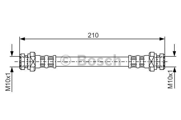 1 987 476 193 BOSCH Тормозной шланг (фото 1)