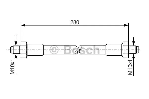 1 987 476 267 BOSCH Тормозной шланг (фото 1)