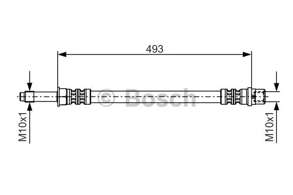 1 987 476 294 BOSCH Тормозной шланг (фото 1)