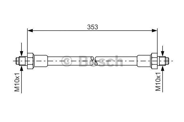 1 987 476 352 BOSCH Тормозной шланг (фото 1)