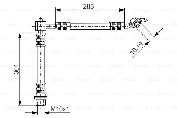 1 987 476 358 BOSCH Тормозной шланг (фото 1)