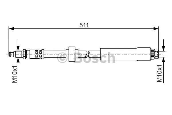 1 987 476 531 BOSCH Тормозной шланг (фото 1)