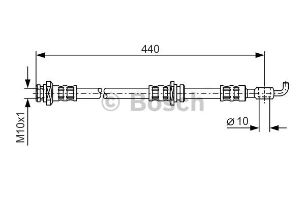 1 987 476 540 BOSCH Тормозной шланг (фото 1)