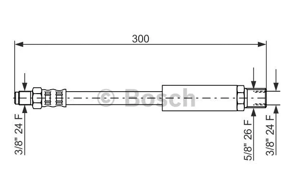 1 987 476 577 BOSCH Тормозной шланг (фото 1)