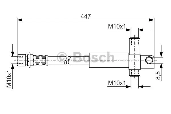 1 987 476 614 BOSCH Тормозной шланг (фото 1)