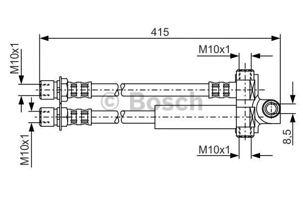 1 987 476 615 BOSCH Тормозной шланг (фото 1)