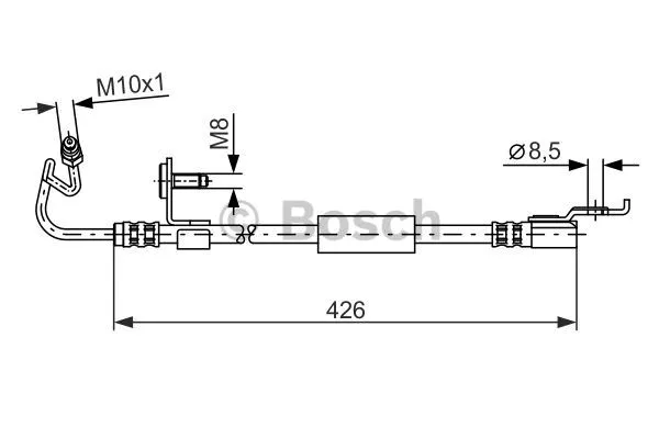 1 987 476 624 BOSCH Тормозной шланг (фото 1)