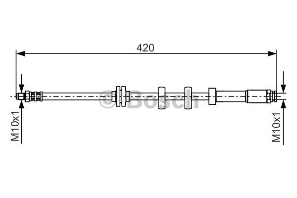 1 987 476 637 BOSCH Тормозной шланг (фото 1)