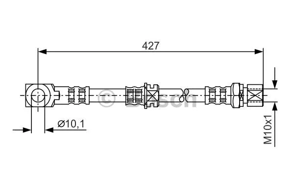 1 987 476 690 BOSCH Тормозной шланг (фото 1)