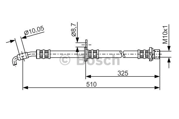 1 987 476 764 BOSCH Тормозной шланг (фото 1)