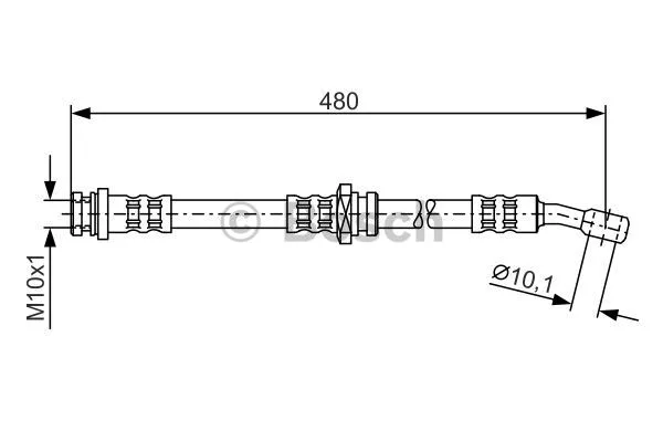 1 987 476 787 BOSCH Тормозной шланг (фото 1)
