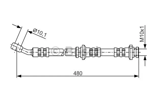 1 987 476 802 BOSCH Тормозной шланг (фото 1)