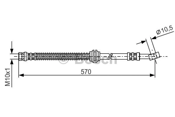 1 987 481 068 BOSCH Тормозной шланг (фото 1)