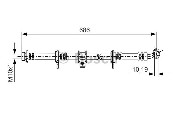 1 987 481 247 BOSCH Тормозной шланг (фото 1)