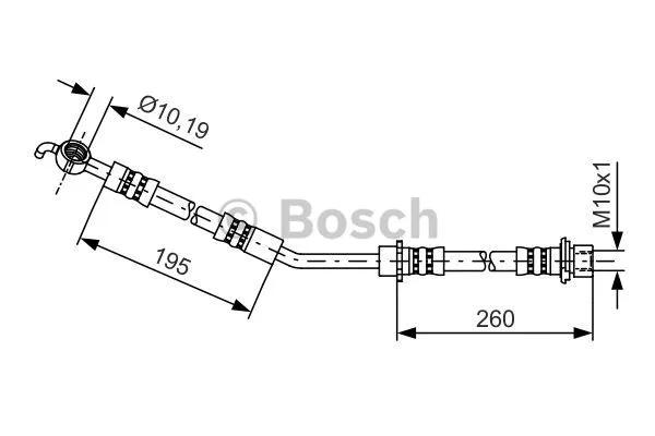 1 987 481 407 BOSCH Тормозной шланг (фото 1)