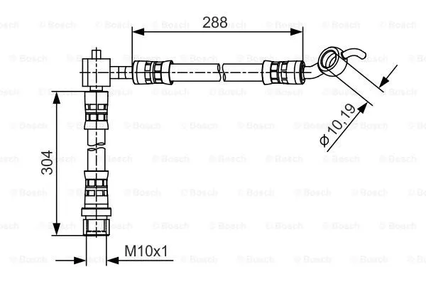 1 987 481 485 BOSCH Тормозной шланг (фото 1)