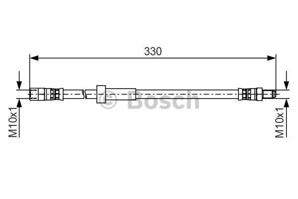 1 987 481 493 BOSCH Тормозной шланг (фото 1)