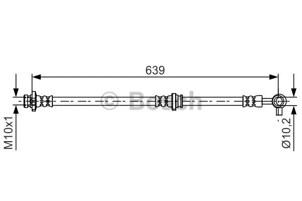 1 987 481 696 BOSCH Тормозной шланг (фото 1)