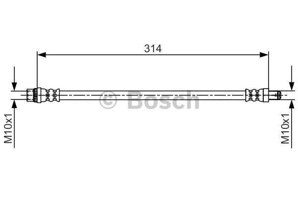 1 987 481 718 BOSCH Тормозной шланг (фото 1)