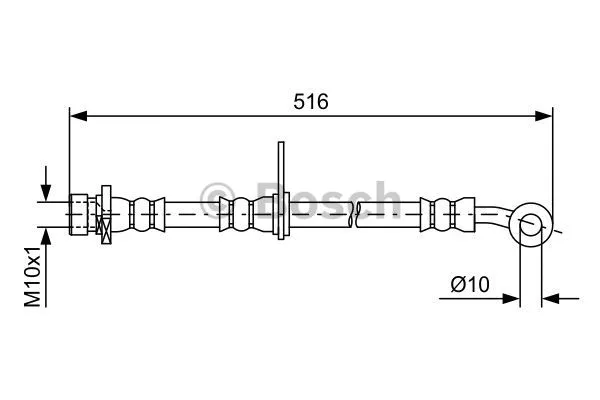 1 987 481 730 BOSCH Тормозной шланг (фото 1)