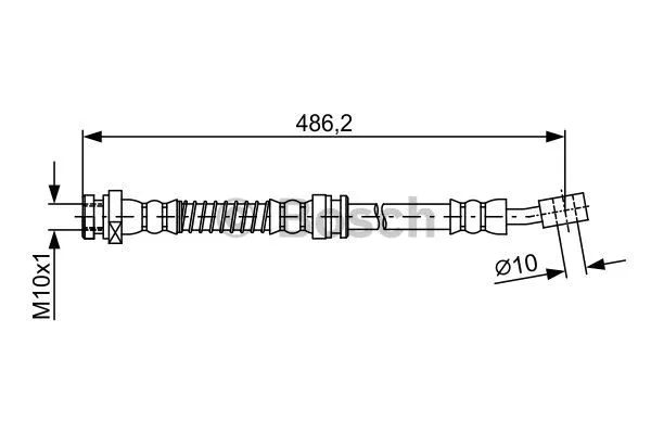 1 987 481 866 BOSCH Тормозной шланг (фото 2)