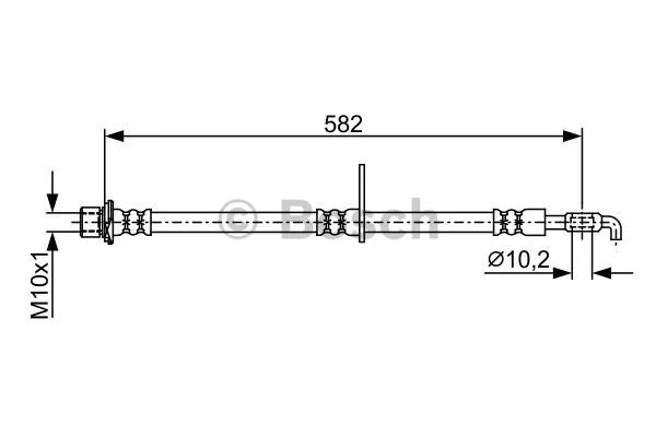 1 987 481 918 BOSCH Тормозной шланг (фото 1)