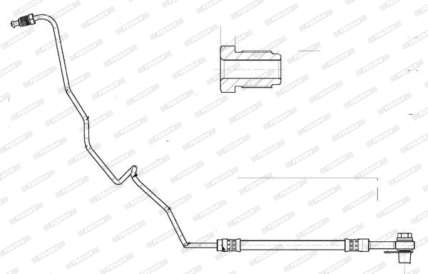 FHY3361 FERODO Тормозной шланг (фото 1)