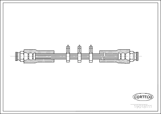 19018111 CORTECO Тормозной шланг (фото 1)
