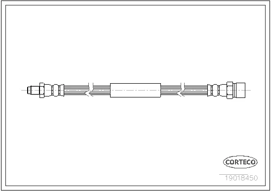 19018450 CORTECO Тормозной шланг (фото 1)