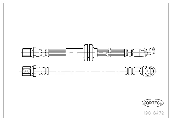 19018472 CORTECO Тормозной шланг (фото 1)