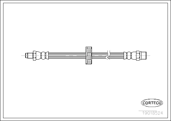 19018524 CORTECO Тормозной шланг (фото 1)